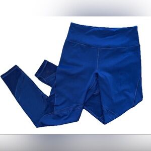 Victorias Secret Sport Womens Medium Leggings Blue Mesh Side Activewear Sexy